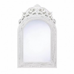 Arched Top White Wall Mirror