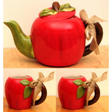 Ceramic Apple Tea Set