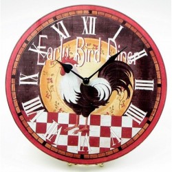 Early Bird Diner Rooster Clock