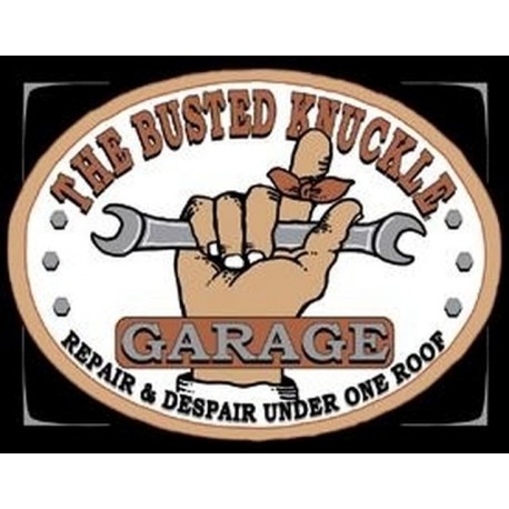 Tin Sign Busted Knuckle Garage
