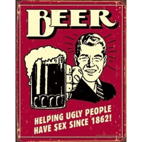 Tin Sign Beer - Ugly People