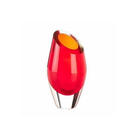 Red Cut Glass Vase